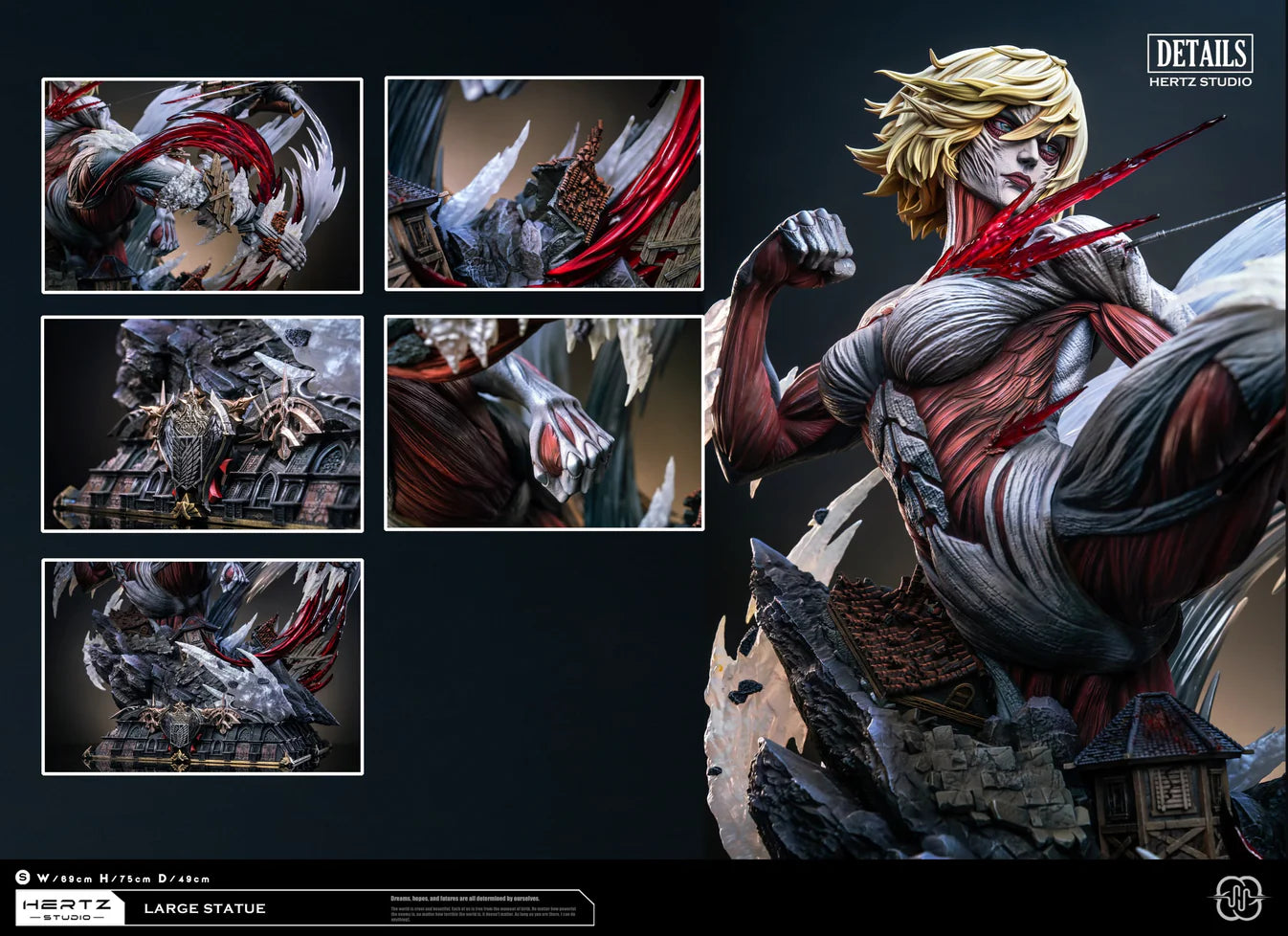 1/6 Scale Mikasa Ackerman & Female Titan – Attack on Titan Hertz Studio GK Resin Statue (In-stock)